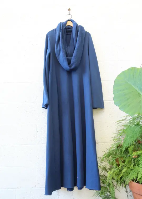 SALE -  Pisces Wanderer Long Dress - Bell Sleeve / S / FLEECE / Sapphire / (197)
