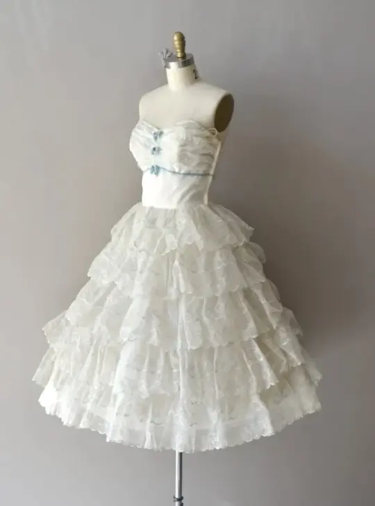 Lace Trim Ruffled Women's Homecoming Dress White Corset Mini Birthday Dress RS2398