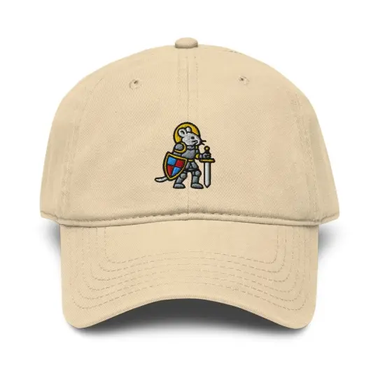 I must keep going mouse knight garment washed cap