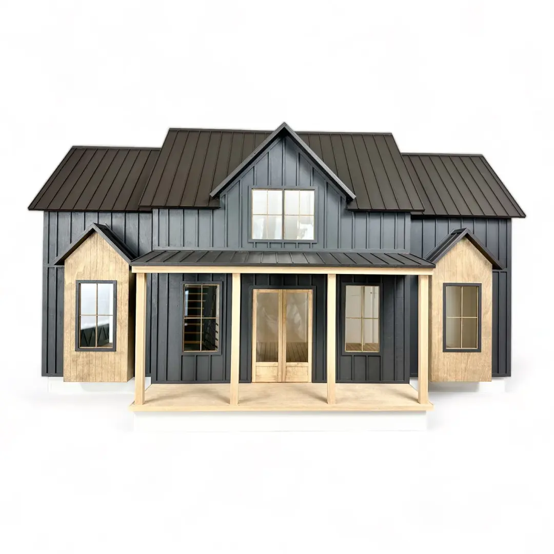 The Abilene: Modern Farmhouse Kit in 1:12 Scale