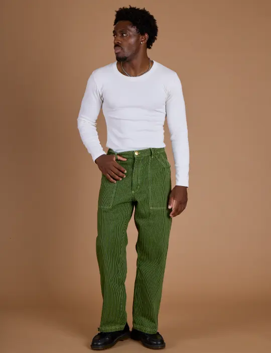 Railroad Denim Work Pants - Gross Green Overdye *FINAL SALE*