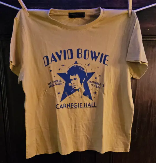 David Bowie Carnegie Hall cap sleeve t-shirt, L