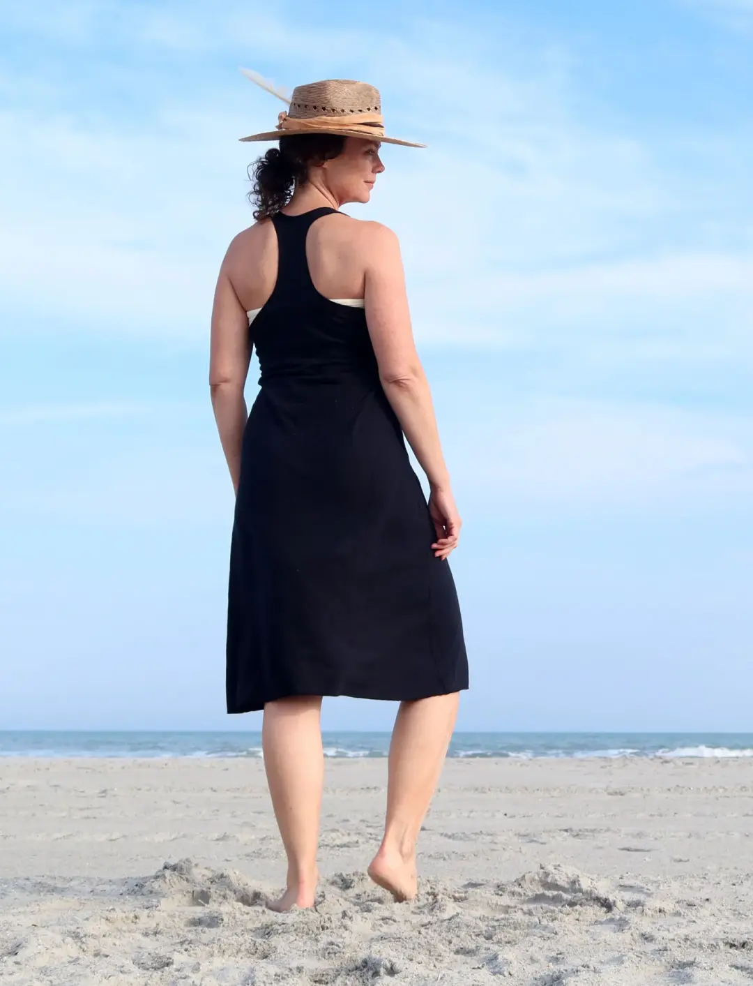 Racerback Tank Simplicity Below Knee Dress