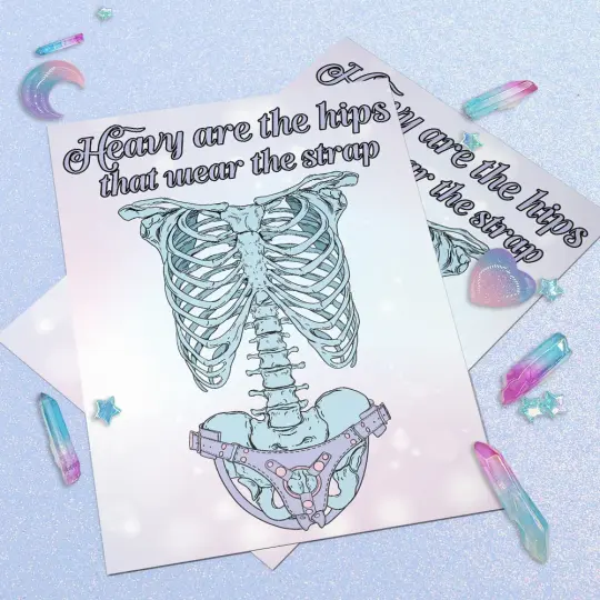 Heavy Are The Hips That Wear The Strap Art Print