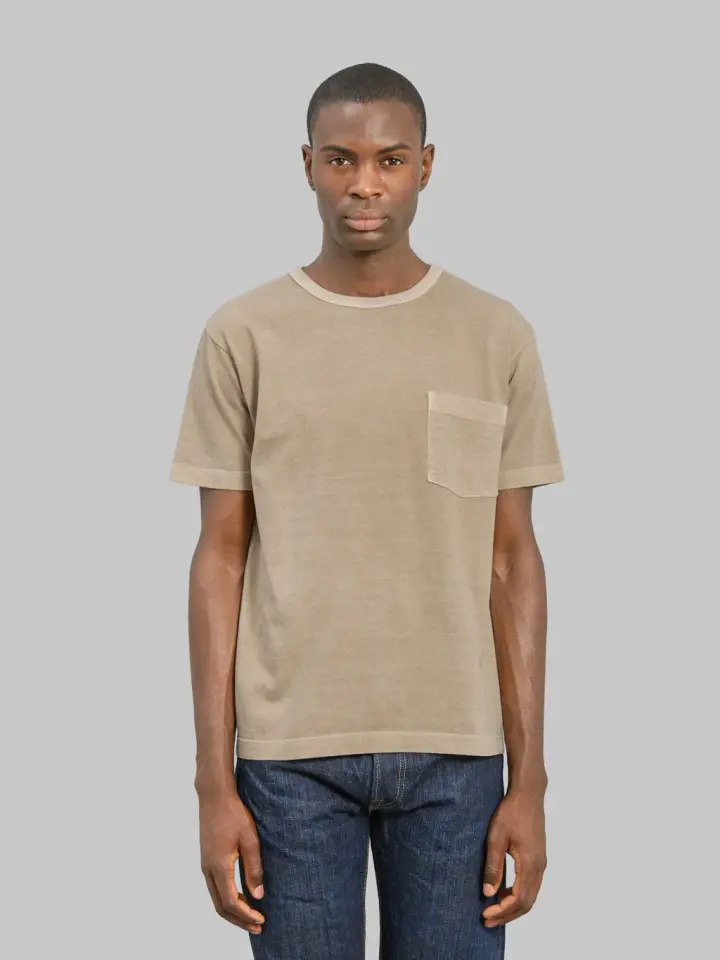 Whitesville Pigment Dye Pocket T-Shirt Beige