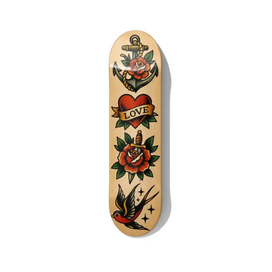 Tattoo Flash Love Anchor Skateboard Wall Art