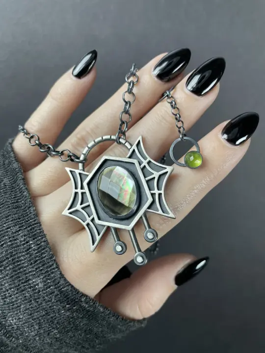 Metamorphosis Necklace with Black Mother of Pearl