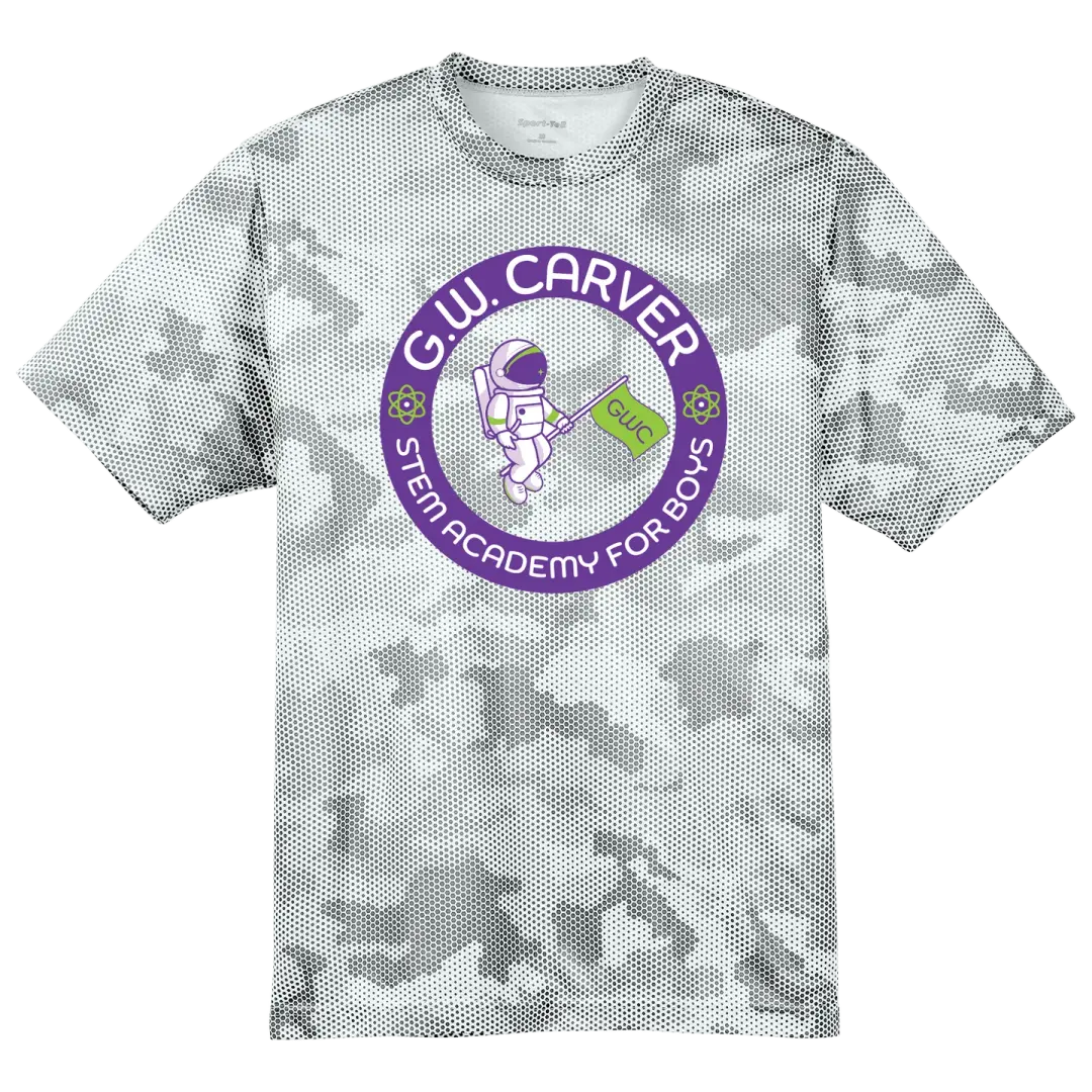 GWC STEM Academy Screen Printed YST370 Youth Sport-Tek CamoHex Tee