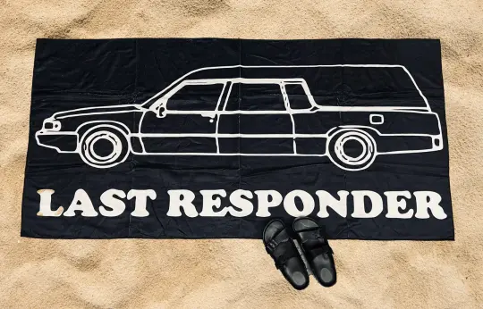 Beach Towel Last Responder - Gothic Beach Towel - Alternative Beach Accessories