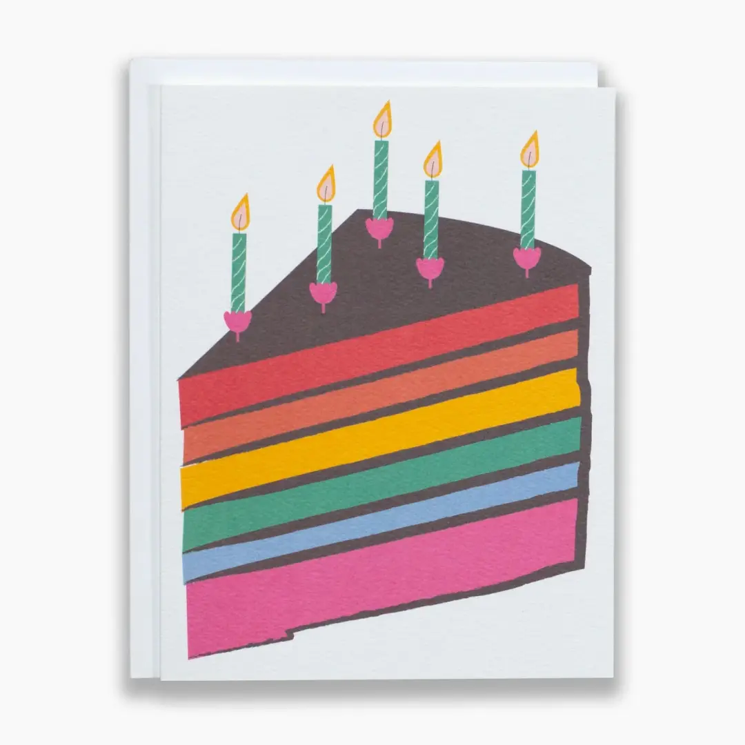 Rainbow Cake Card