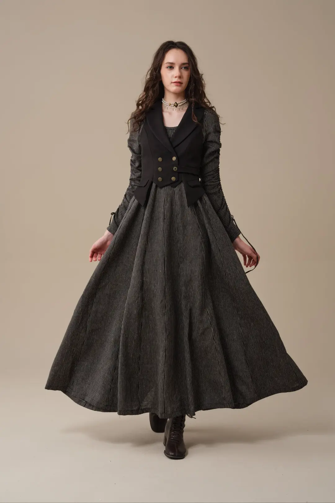 Crystal 17 | Victorian maxi linen dress