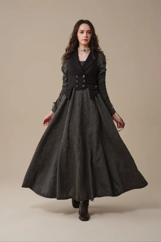 Crystal 17 | Victorian maxi linen dress