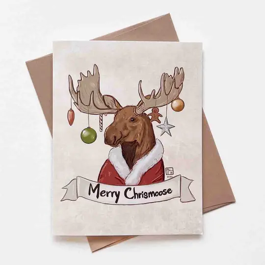 Merry Chrismoose Holiday Card