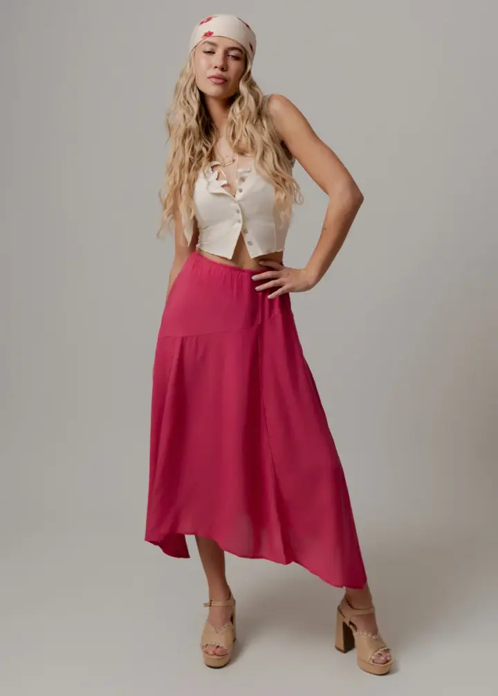 Apple Maxi Skirt in Vintage Red