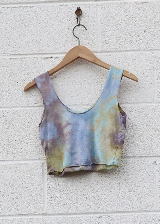 OOAK - Utility Bralette  / XS / Tissue / Ice Dye (281))