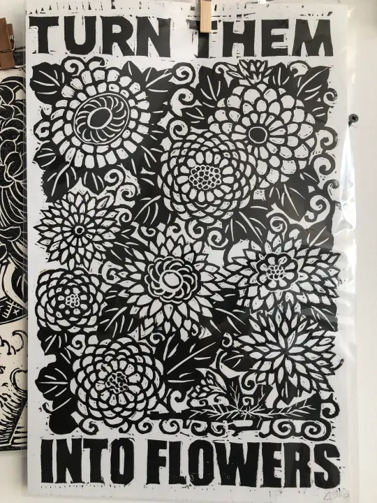 Turn Them Into Flowers (black only)