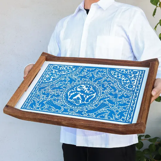 Olinalá Parota Solid Wood Serving Tray (Large)