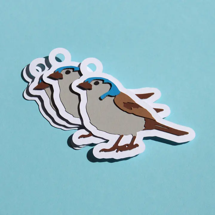 Etiquette cadeau Oiseau