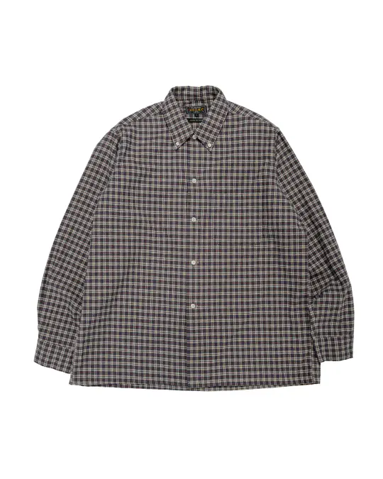 Beams Plus Open B.D. Dobby Plaid Navy
