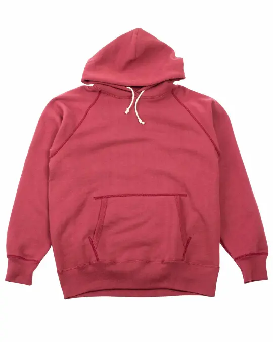The Real McCoy's MC21017 9oz. Loopwheel Parka Maroon