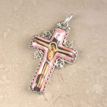 Save and Protect Finift Enamel Crucifix