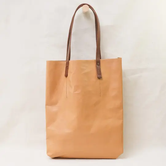 Soft Shopping Tote in tan