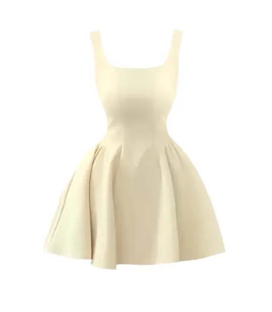 Slightly plump French gentle style suspender dress for women summer waist slimming A-line skirt R3133
