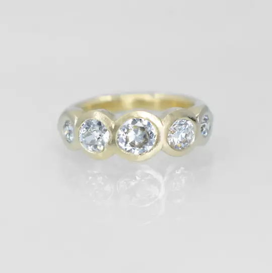 Avalon - 5-Stone Old Euro Cut Diamond Ring