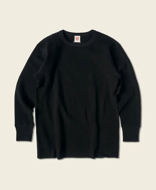 Heavyweight Waffle Cotton Underwear - Black