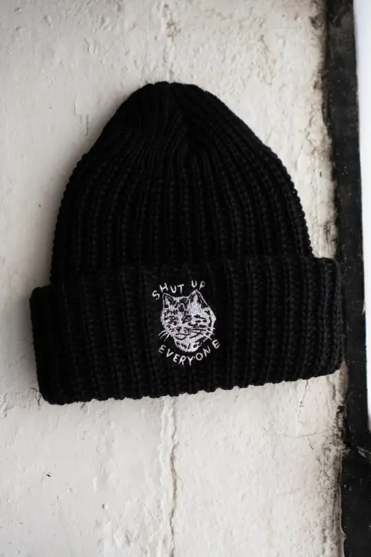 Shut Up Everyone Chunky Knit Beanie