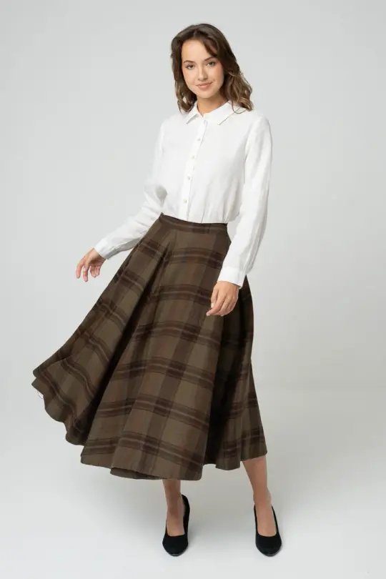 Wrap – Full-Circle Twill Linen Skirt