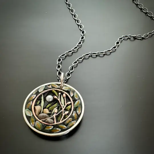 Moon Glow Pendant with Wreath