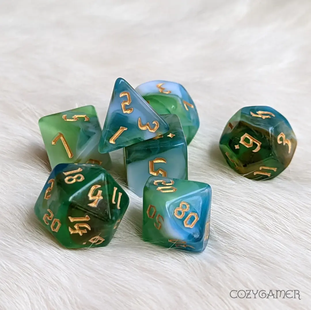 Druid Marbled Dice Set