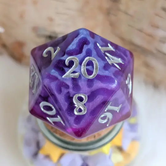 Witch Bolt - Fuchsia Purple Oversized D20