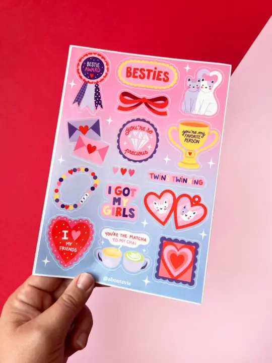 Besties - Planche de stickers