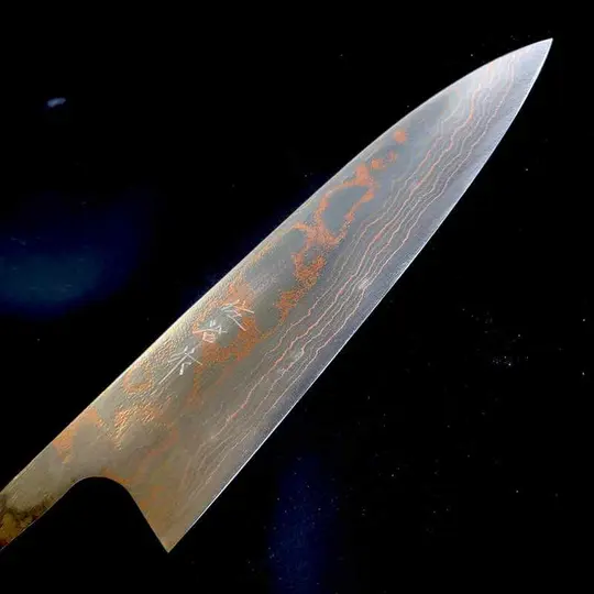 Takeshi Saji VG-10 Rainbown Gyuto 180mm No Handle