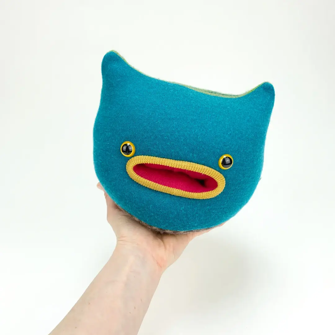 Timmy the handmade plush sweater monster