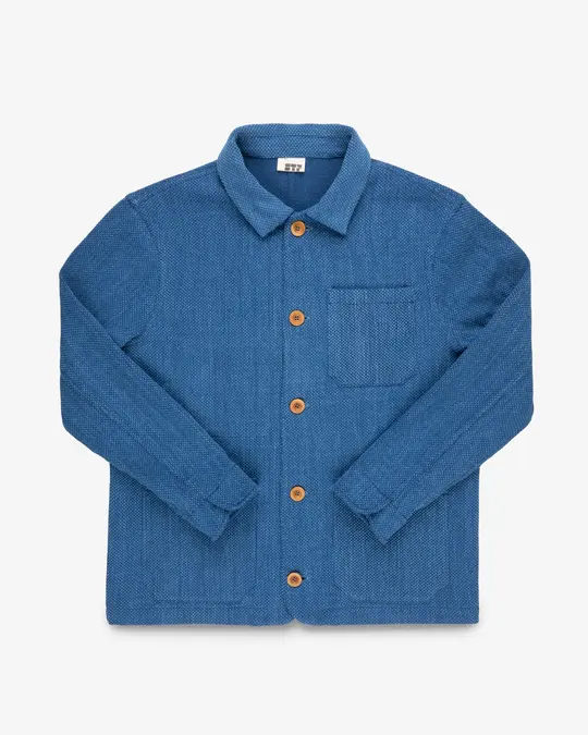 STF Japanese Bleached Sashiko Chore Jacket - Indigo