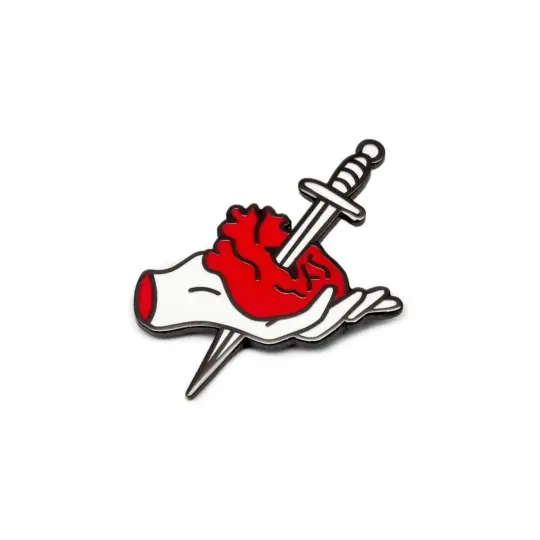 Dagger Heart Hand Pin