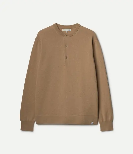 Merino Wool-Cashmere-Silk Long Sleeve Henley