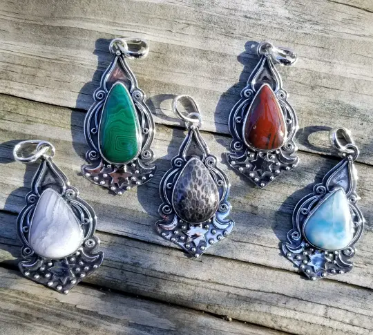 Romany Boho Pendant Collection in Sterling Silver