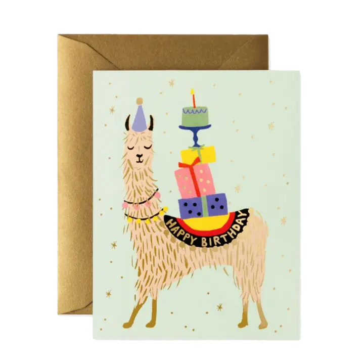 Llama Birthday Card