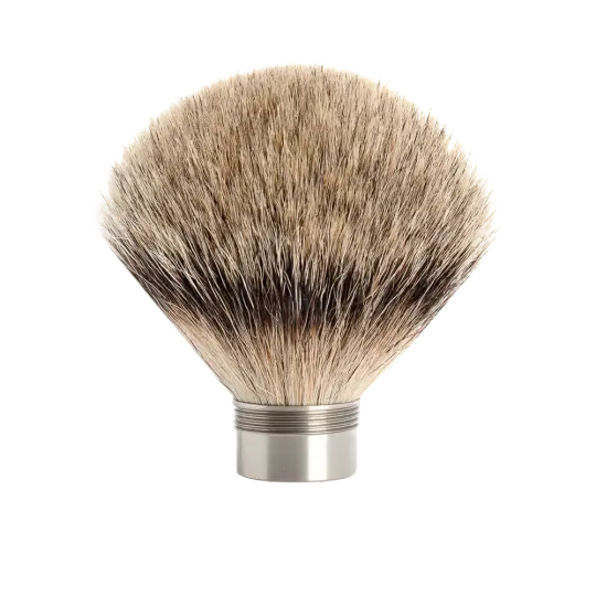 MÜHLE Replacement Shaving Brush Head, Silvertip Badger, EDITION Series