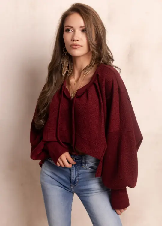 Viv Sweater in Oxblood