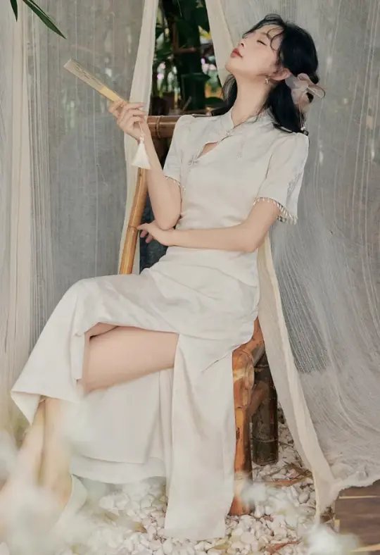 New Chinese style waist temperament dress new cheongsam bridesmaid skirt R2405