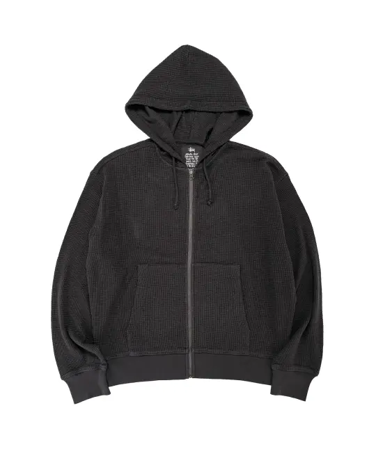 Stüssy Lightweight Thermal Hoodie Faded Black
