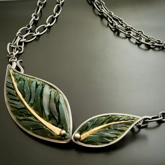 Rhododendron Leaves Necklace