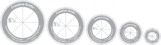 Creative Grids Quilt Ruler Circles Set of 5