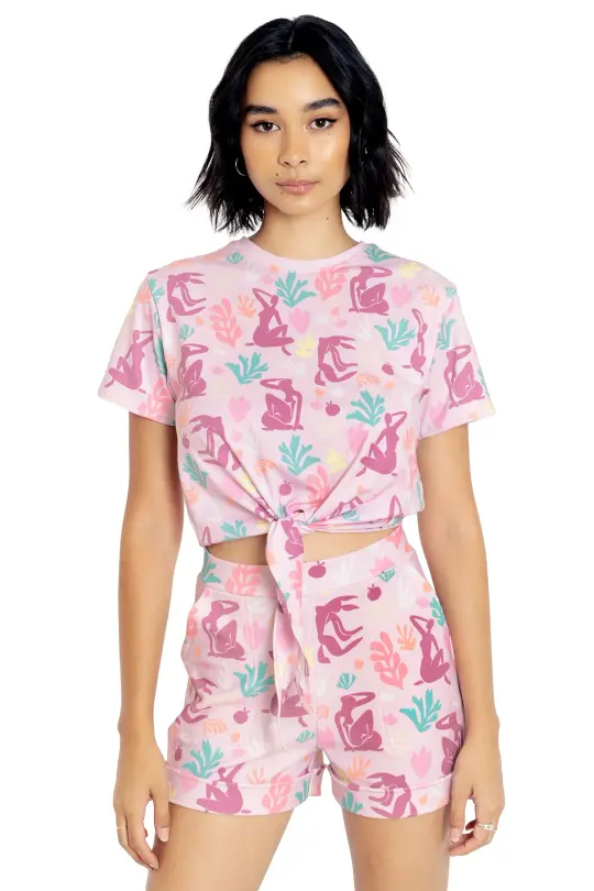 Matisse Figures Tie Front Tee