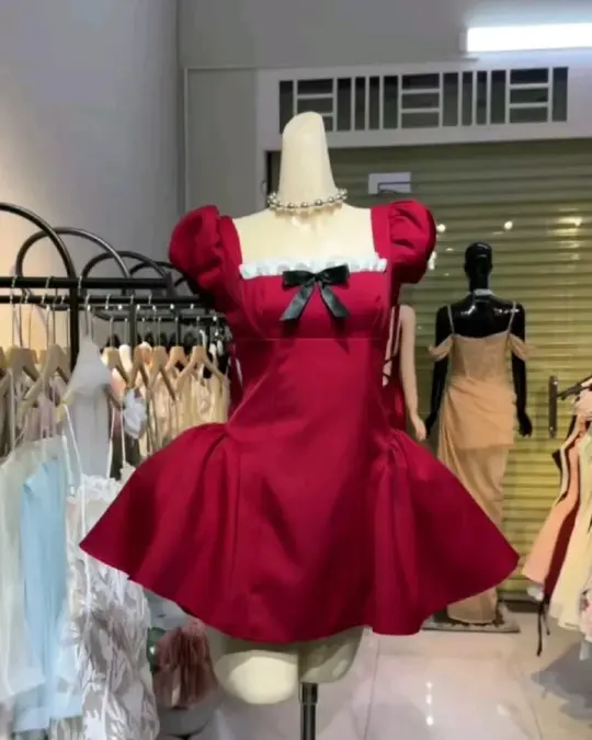 Burgundy Vibrant Homecoming Dress , Silky Satin Cute Corset Short Prom Dress Birthday Dress RS1568